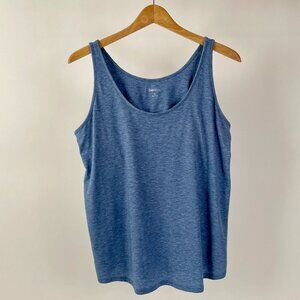 Gap Body Tank Top With Shelf Bra, Heathered Blue, Size M